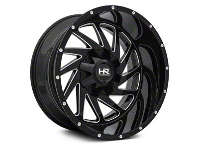 Hardrock Offroad Crusher Gloss Black Milled Wheel; 20x12; -44mm Offset (99-04 Jeep Grand Cherokee WJ)