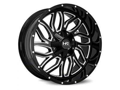 Hardrock Offroad Destroyer Gloss Black Machined Wheel; 20x12; -51mm Offset (99-04 Jeep Grand Cherokee WJ)