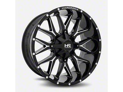 Hardrock Offroad Affliction Gloss Black Milled Wheel; 20x10; -19mm Offset (11-21 Jeep Grand Cherokee WK2)