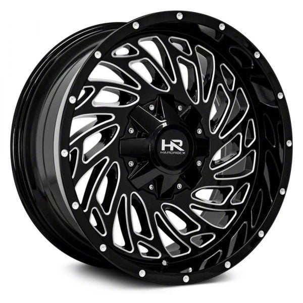 Hardrock Offroad Jeep Wrangler Hardcore Gloss Black Milled Hardrock Offroad Jeep Wrangler Hardcore Gloss Black Milled