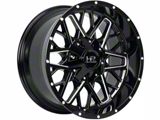 Hardrock Offroad Bomber Gloss Black Milled Wheel; 22x10; -25mm Offset (76-86 Jeep CJ7)