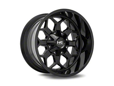 Hardrock Offroad Devastator Gloss Black Milled Wheel; 20x12; -51mm Offset (76-86 Jeep CJ7)