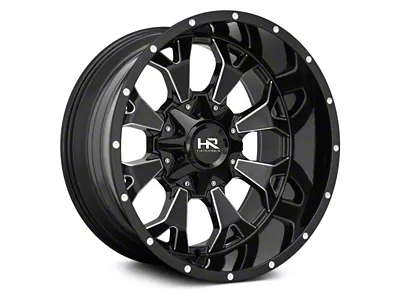 Hardrock Offroad Devastator Gloss Black Milled Wheel; 20x12; -51mm Offset (18-25 Jeep Wrangler JL)