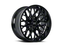 Hardrock Offroad Indestructible Gloss Black Milled Wheel; 22x10; -25mm Offset (76-86 Jeep CJ7)