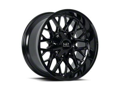 Hardrock Offroad Indestructible Gloss Black Milled Wheel; 22x10; -25mm Offset (76-86 Jeep CJ7)