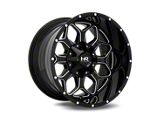 Hardrock Offroad H711 Gloss Black Milled Wheel; 20x9; 0mm Offset (07-18 Jeep Wrangler JK)