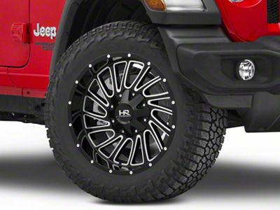 Hardrock Offroad Overdrive Gloss Black Milled Wheel; 20x12; -51mm Offset (18-25 Jeep Wrangler JL)