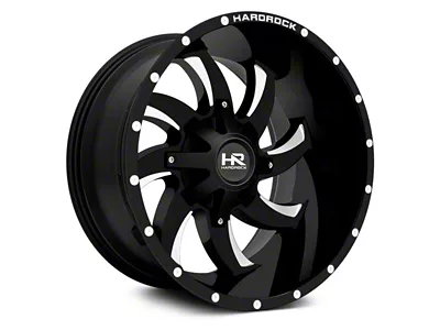 Hardrock Offroad Devious Gloss Black Milled 6-Lug Wheel; 20x12; -44mm Offset (16-23 Tacoma)