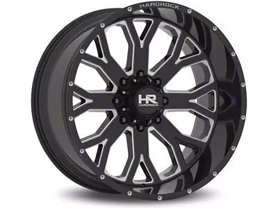 Hardrock Offroad Slammer Xposed Gloss Black Milled 6-Lug Wheel; 20x12; -44mm Offset (17-24 Titan)