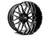 Hardrock Offroad Affliction Gloss Black Milled 6-Lug Wheel; 22x10; -19mm Offset (22-25 Tundra)