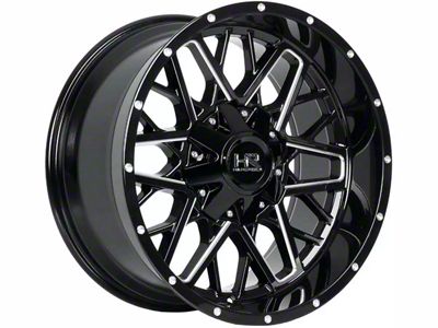 Hardrock Offroad Bomber Gloss Black Milled 5-Lug Wheel; 22x10; -25mm Offset (14-21 Tundra)