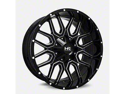 Hardrock Offroad Commander Gloss Black Milled 5-Lug Wheel; 22x10; -25mm Offset (14-21 Tundra)