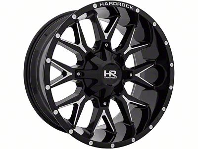 Hardrock Offroad H700 Affliction Gloss Black Milled 6-Lug Wheel; 20x9; 0mm Offset (22-25 Tundra)