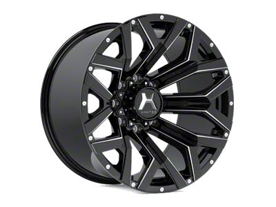 Hartes Metal Hawkish Gloss Black Milled 6-Lug Wheel; 20x10; -18mm Offset (05-15 Tacoma)