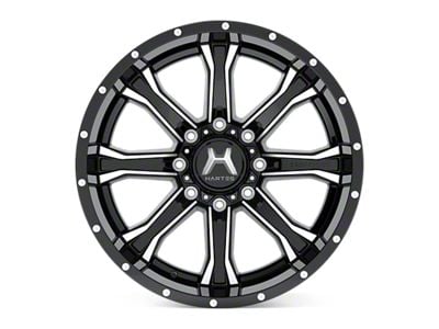 Hartes Metal Strike Gloss Black Milled 6-Lug Wheel; 20x10; -18mm Offset (16-23 Tacoma)