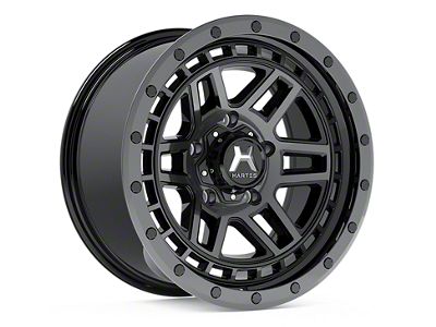 Hartes Metal Beast Matte Black with Gloss Black Bolts 6-Lug Wheel; 17x8.5; 15mm Offset (25-26 4Runner)