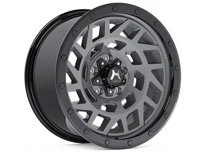 Hartes Metal Monster Anthracite with Black Simulated Beadlock 6-Lug Wheel; 17x8.5; 6mm Offset (25-26 4Runner)