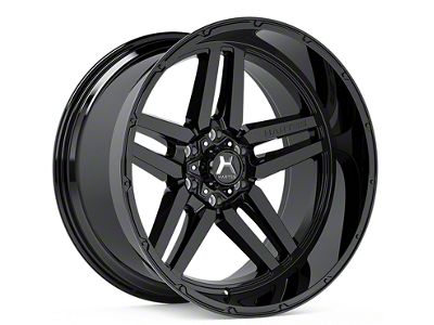 Hartes Metal Savage Gloss Black 6-Lug Wheel; 20x9; 0mm Offset (25-26 4Runner)