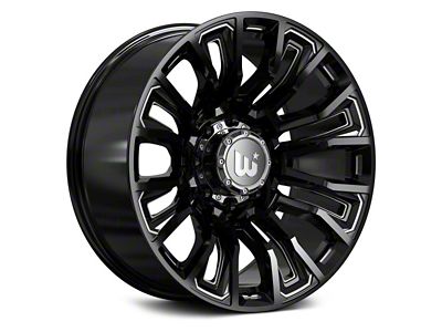 Hartes Metal Maverick Gloss Black Milled Wheel; 20x10; -24mm Offset (18-25 Jeep Wrangler JL)