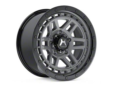 Hartes Metal Beast Anthracite with Black Simulated Beadlock 6-Lug Wheel; 18x9; 20mm Offset (17-24 Titan)