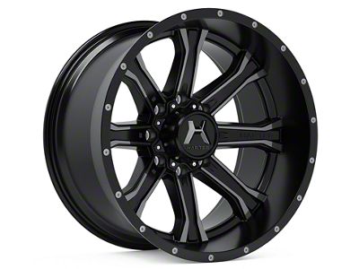 Hartes Metal Strike Gloss Black Milled with Satin Dark Tint 5-Lug Wheel; 22x10; -18mm Offset (14-21 Tundra)