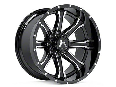 Hartes Metal Strike Gloss Black Milled 5-Lug Wheel; 22x12; -44mm Offset (14-21 Tundra)