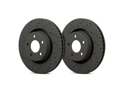 Hawk Performance Talon Cross-Drilled and Slotted Rotors; Rear Pair (18-25 Jeep Wrangler JL w/ 328mm Solid Rear Rotors)