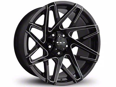 HD Off-Road Wheels Canyon Gloss Black Milled 6-Lug Wheel; 20x10; -25mm Offset (16-24 Titan XD)