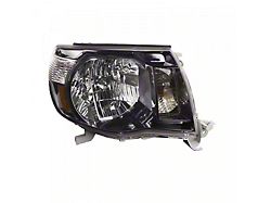 Headlights Depot Halogen Headlight; Passenger Side; Black Housing; Clear Lens (05-11 Tacoma w/ Sport Package)