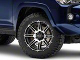 HELO HE900 Gloss Black Machined 6-Lug Wheel; 20x9; 0mm Offset (10-24 4Runner)