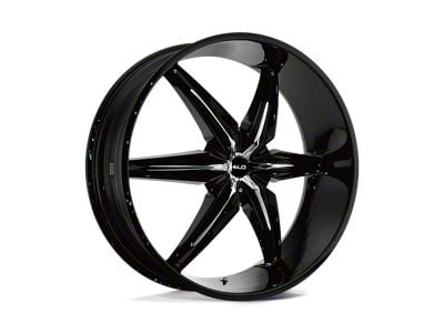 HELO HE866 Gloss Black with Removable Chrome Accents Wheel; 26x9.5; 10mm Offset (97-06 Jeep Wrangler TJ)