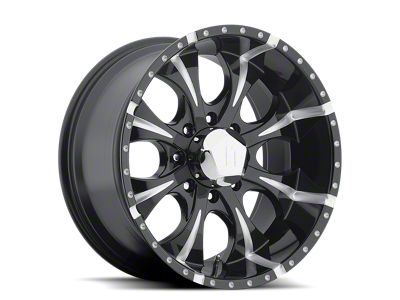 HELO HE791 MAXX Gloss Black Milled Wheel; 17x9; -12mm Offset (18-25 Jeep Wrangler JL)