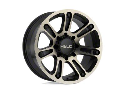 HELO HE904 Satin Black Machined Dark Tint Wheel; 17x9; 0mm Offset (18-25 Jeep Wrangler JL)