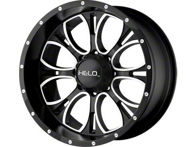 HELO HE879 Gloss Black Machined and Milled 6-Lug Wheel; 20x9; 18mm Offset (16-23 Tacoma)