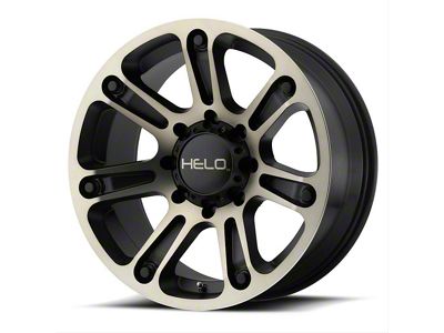 HELO HE904 Satin Black Machined with Dark Tint 6-Lug Wheel; 20x9; 18mm Offset (17-24 Titan)
