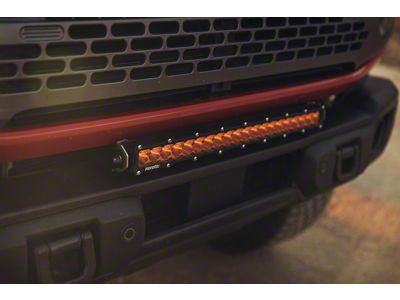 Heretic Studios 20-Inch LED Light Bar with Bumper Mounting Kit; Flood Beam; Amber Lens (21-25 Bronco w/ Modular Front Bumper)