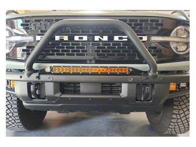 Heretic Studios 20-Inch LED Light Bar with Bumper Mounting Kit; Combo Beam; Amber Lens (21-25 Bronco)