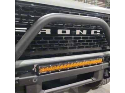 Heretic Studios 20-Inch LED Light Bar with Bumper Mounting Kit; Flood Beam; Amber Lens (21-25 Bronco)