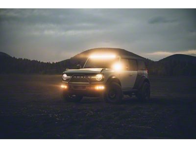Heretic Studios 40-Inch LED Light Bar with Roof Mounting Kit; Combo Beam; Amber Lens (21-25 Bronco)
