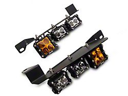 Heretic Studios LED Fog Light Kit; Amber Quattro Lens/Clear BA-2 Lens (21-25 Bronco w/ Modular Front Bumper)