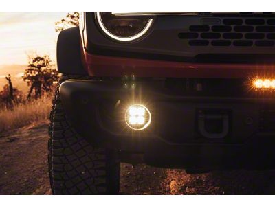Heretic Studios Series 6 LED Fog Light Kit; Combo Beam Clear Lens (21-25 Bronco w/ Plastic Front Bumper)