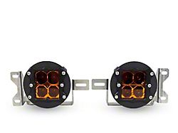 Heretic Studios Series 3 LED Fog Light Kit; Amber Lens (20-25 Jeep Gladiator JT w/ Plastic Front Bumper)
