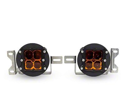 Heretic Studios Series 3 LED Fog Light Kit; Amber Lens (20-25 Jeep Gladiator JT w/ Plastic Front Bumper)