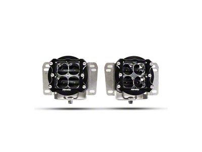 Heretic Studios Series 3 LED Fog Light Kit; Spot Beam; Clear Lens (20-25 Jeep Gladiator JT w/ Plastic Front Bumper)