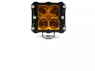 Heretic Studios 4-Inch Amber LED Pod Light; Combo Beam (Universal; Some Adaptation May Be Required)