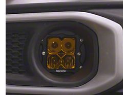Heretic Studios Series 3 LED Fog Light Kit; Flood Beam; Amber Lens (18-25 Jeep Wrangler JL w/ Plastic Front Bumper)