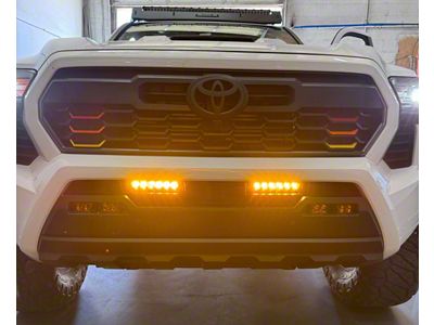 Heretic Studios Dual 6-Inch LED Light Bar with Behind the Grille Mounting Brackets; Combo Beam; Clear Lens (24-25 Tacoma)