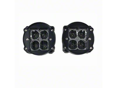 Heretic Studios Series 2 LED Fog Light Kit; Flood Beam; Clear Lens (12-23 Tacoma)