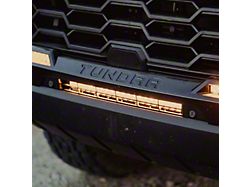 Heretic Studios 20-Inch LED Light Bar with Hidden Bumper Mounting Brackets; Flood Beam; Amber Lens (22-25 Tundra)