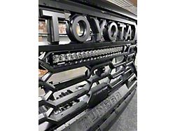 Heretic Studios 20-Inch LED Light Bar with TRD Pro Behind the Grille Mounting Brackets; Spot Beam; Clear Lens (22-25 Tundra)